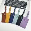 Multicolor Pu Leather Boarding Pass To Protect Privacy  Four-in-one Buckle Flip Leather Luggage Tag