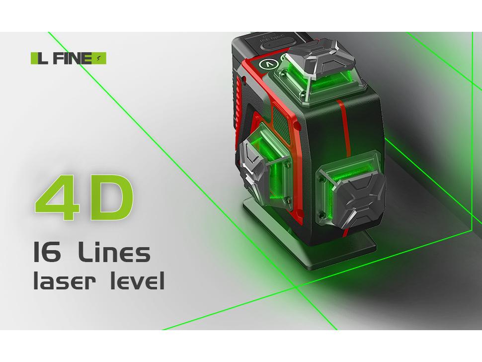 Επίπεδο λέιζερ 16 γραμμών LFINE με βραχίονα 4D/3D