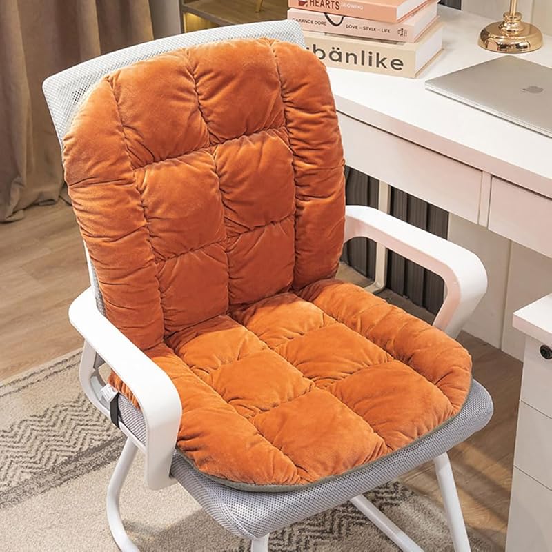 Desk Chair Cushion Non-Slip Rocking Seat Cushion Office Chair Pad Dorm Seat Cushion with High Back Support Soft Seat Pad with Ties for Office Car