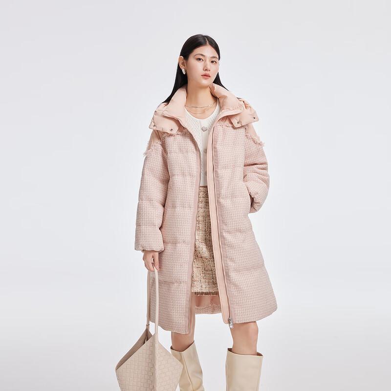 

Aileiyi Women s Mid-Length Spliced Duck Down Jacket S