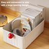 Boîte de rangement avec poignée Organisateur de tiroir Contenant de rangement grande capacité pour bureau Commode Dortoir Cosmétiques Bijoux