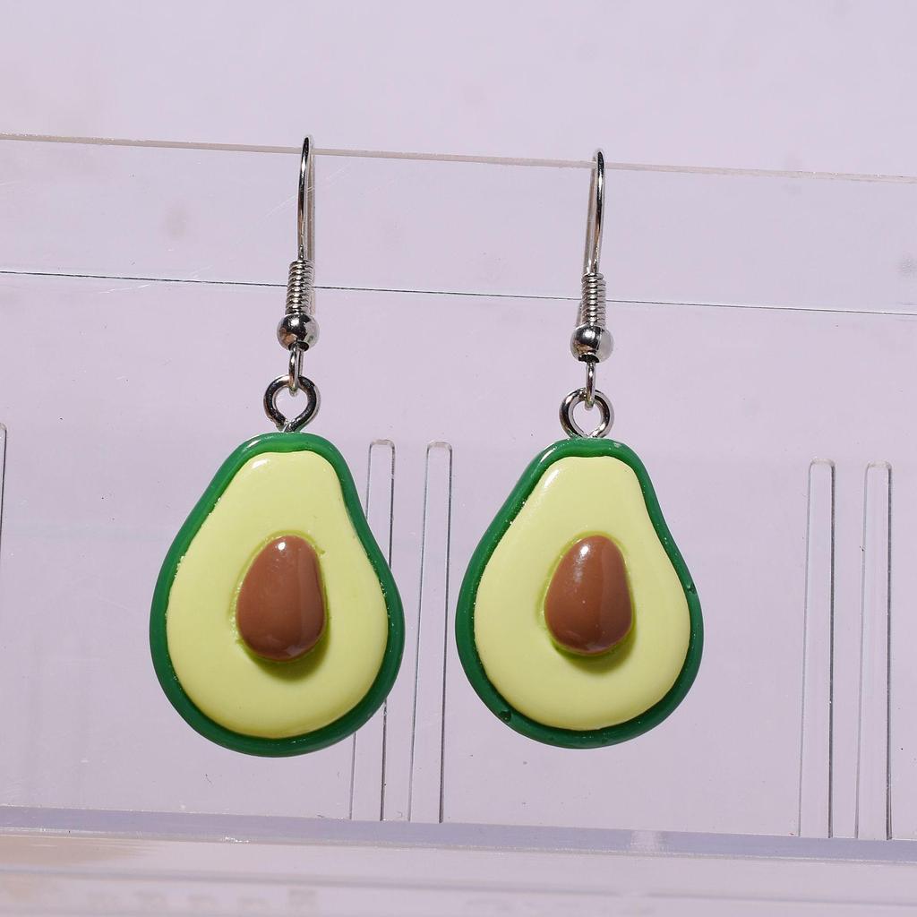 European and American Avocado Earrings: Cute, Niche, Fun, Sweet Female Jewelry