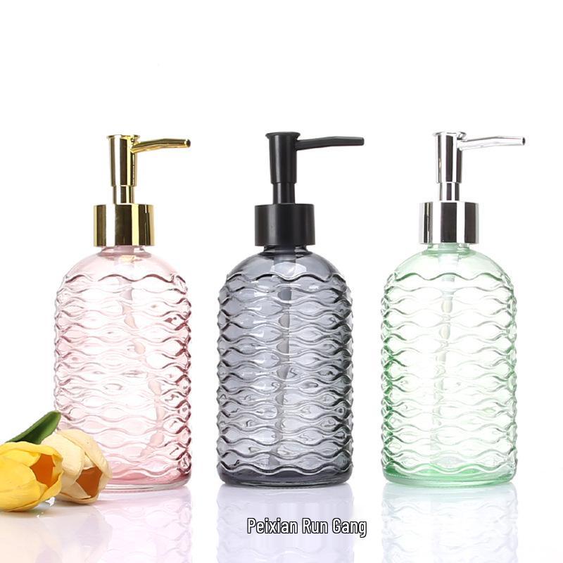 410ml Glass Pump Bottle for Hand Sanitizer, Soap, Shampoo, and Shower Gel