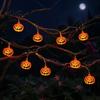Bedroom Festive Lighting Halloween String Lights, 10/20 LED Spooky Pumpkin Ghost Fairy Light, Battery Decorative Powered Bulbs Operated Lights