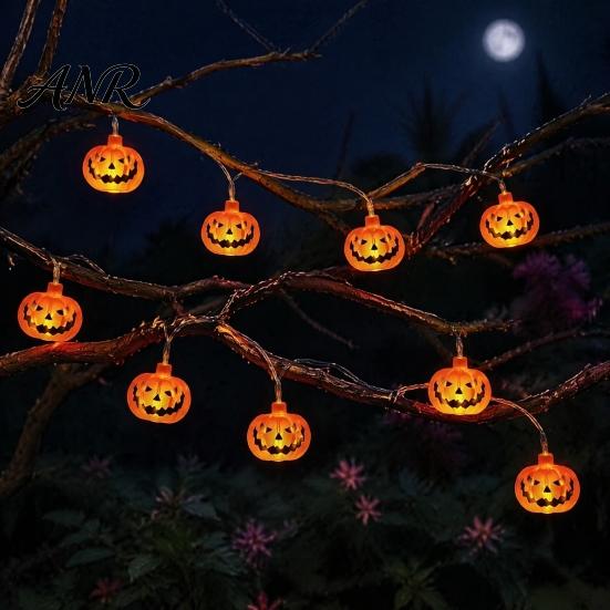 Bedroom Festive Lighting Halloween String Lights, 10/20 LED Spooky Pumpkin Ghost Fairy Light, Battery Decorative Powered Bulbs Operated Lights