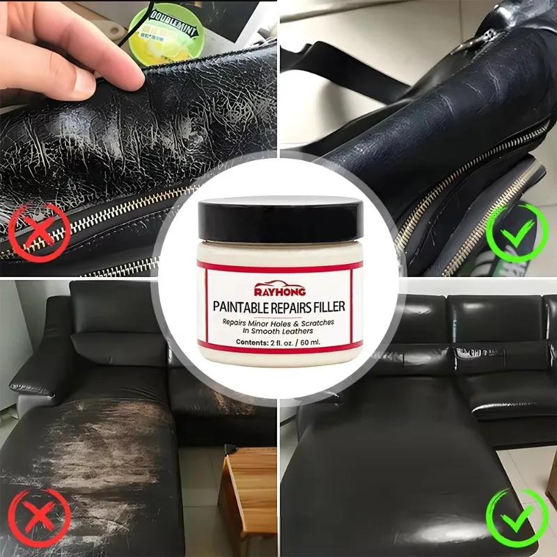 1-8PCS Leather Filler Repair Paste Leather Tears Cracks Scratches Repair Paste for Car Seats Furniture Refurbishing Hole Filler