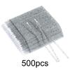 100/500Pcs Crystal Micro Applicator Brush for Eyelash Extension, Micro Cotton Swabs, Lips Mascara Wands Pink Microbrush LAUKISS