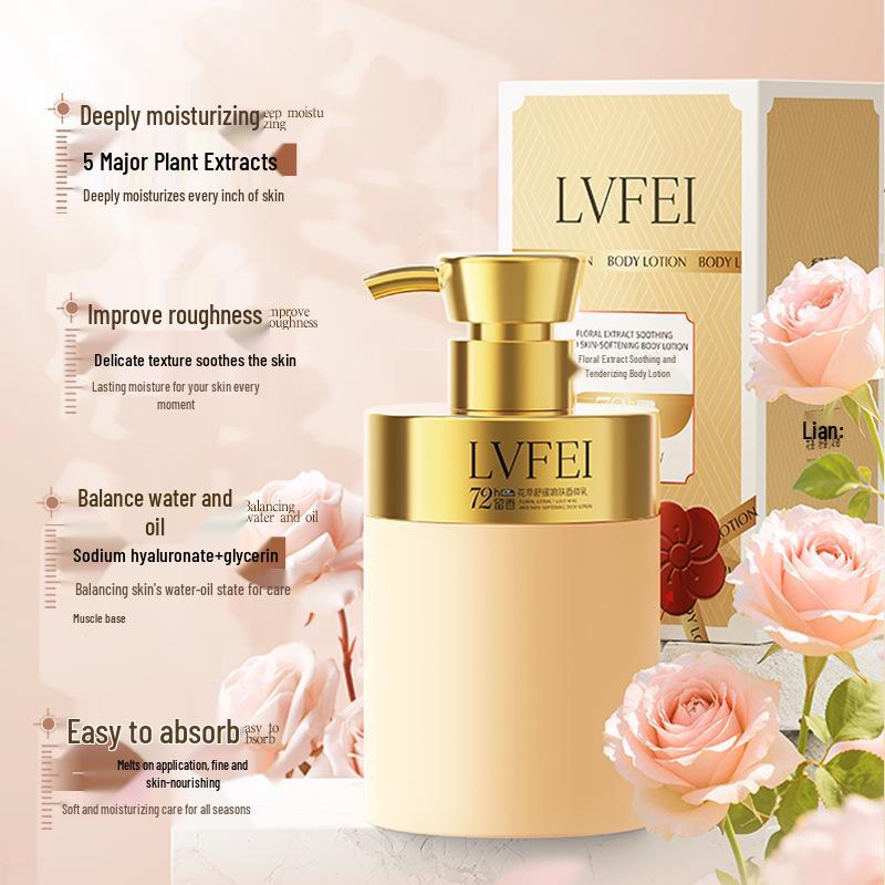 Lü Fei Body Lotion Set: Smooths, Softens, Moisturizes, Balances, Hydrates, Absorbs Easily, Long-Lasting Fragrance.