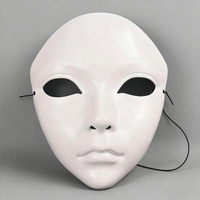 Masque intégral peint à la main style chinois Xiaolan - Accessoire de fête Hanfu Cosplay pour adulte