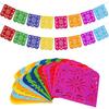 Mexican Party Decorations Banner Colorful Día De Los Muertos Papel Picado Banner Carnival Birthday Baby Shower Party Decor 5