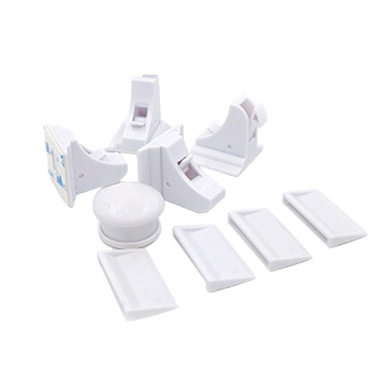 4pcs Baby Safety Magnetic Cabinet Lock Child Proof Cupboards Drawers белый