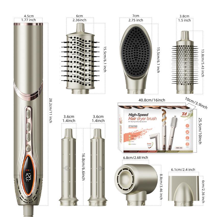 

Eight in One High-speed Hair Dryer with Multifunctional Automatic Curling Iron and Hair Dryer US