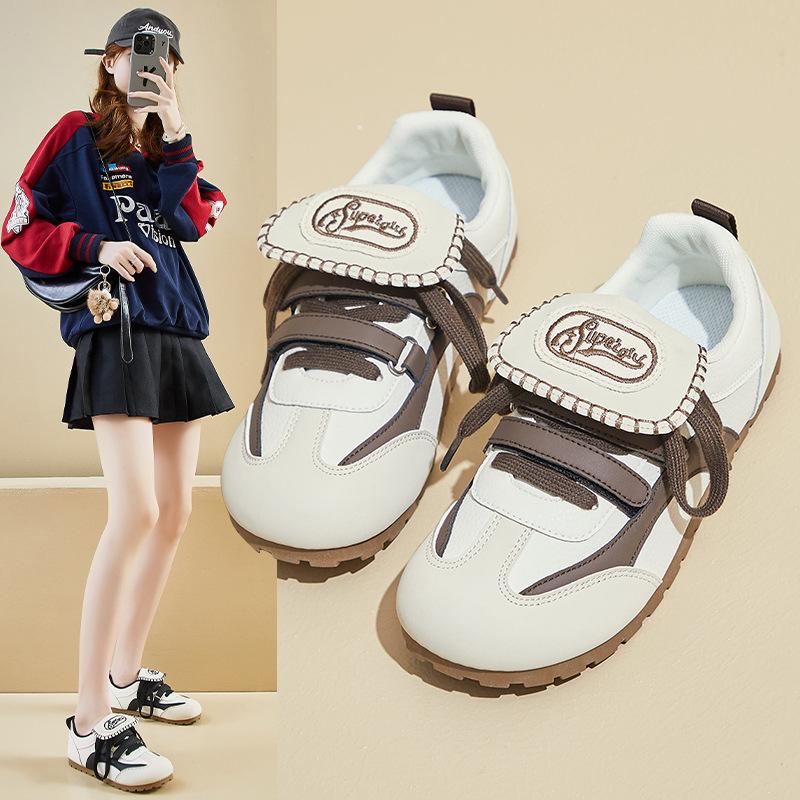 Women's Casual Chunky Platform Sneakers Lace-Up Walking Shoes Comfortable PU Leather Athletic Workout Tennis Shoes for Women