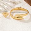 Jewelry Trend Design Sense Geometric Curved Ring Joint Ring Exaggerated Opening Bracelet Ring