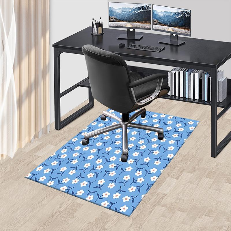 1PC Floral Pattern Non-Slip Floor Carpet, Suitable for Office, Bedroomand Playrooms. It Can Also Be Used As a Sofa Footrest cover-T38