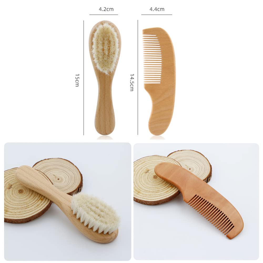 Itisyou Baby Baby Baby Baby Baby Hairbrush Brush, Hairbrush, Comb, Hairbrush, 2-Piece Set,