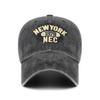 Korean Style Washed Cotton Baseball Cap - Embroidered Unisex Duckbill Hat for All Seasons