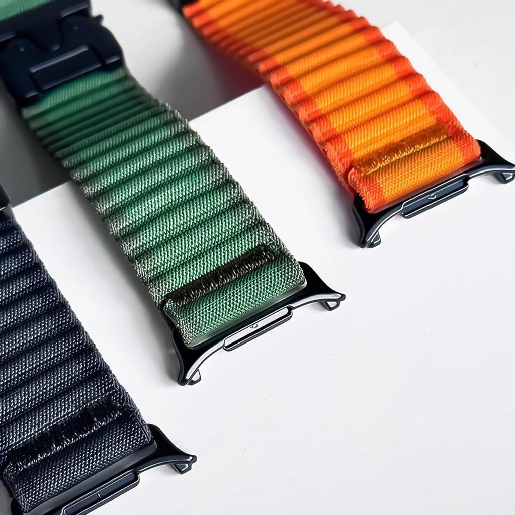 Pasek/Etui 2W1 dla Samsung Galaxy Watch Ultra(2025) 47mm Ultra(2025) 47mm Metalowa Stopowa Koperta Nylonowa Pętla Bransoleta Luksusowa Pokrywa