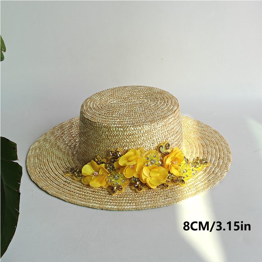 Cappello Estivo in Paglia Naturale Jazz Oversize Cappello Parasole Estivo Cappello da Sole per Uomo e Donna Cappello da Pesca