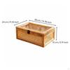 Rattan Storage Box with Clear Lid High Capacity Woven Cane Display for Desktop, Bedroom, Living