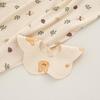 Unisex Pure Cotton 360° Petal-Shaped Absorbent Bib for Newborns