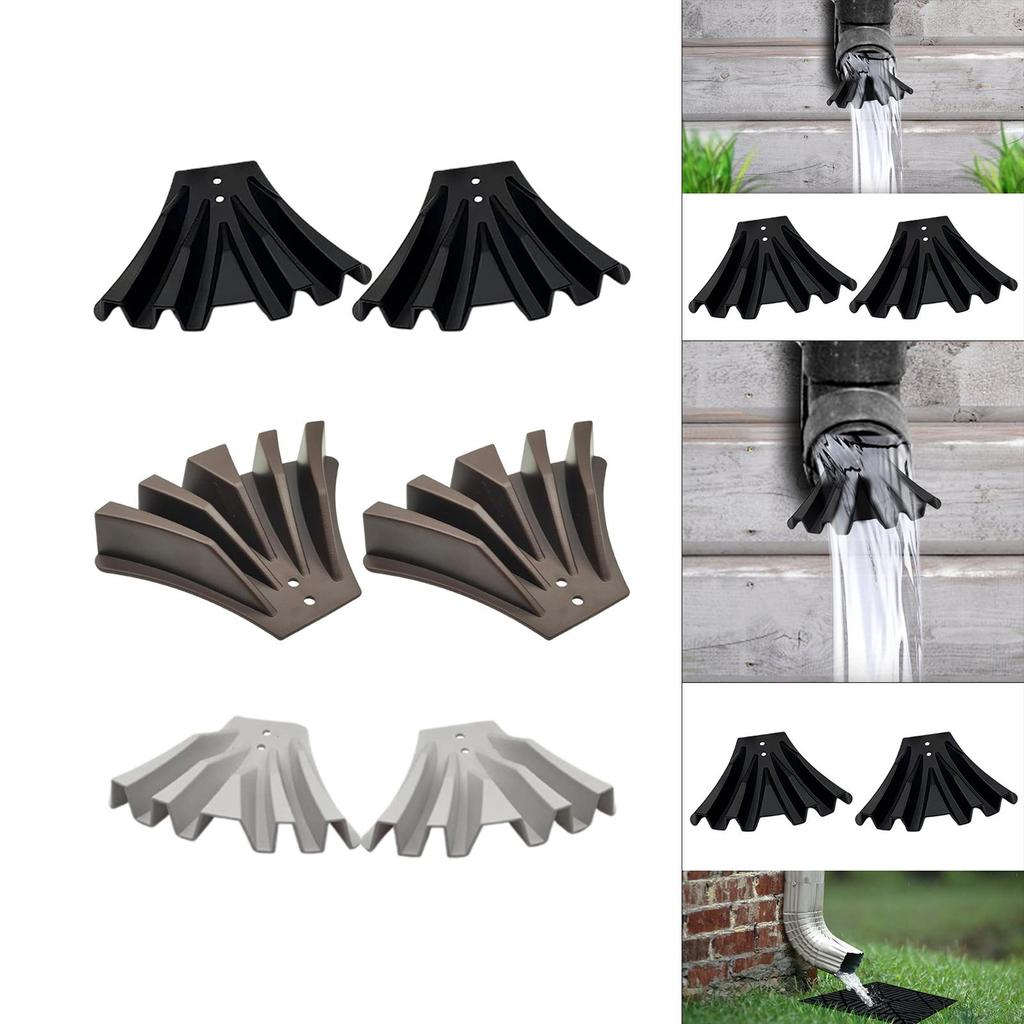 2 Pieces Gutter Downspout Diverters Replacement Easy Installation Accessories Rainwater Dispersal Extensions for House Garden