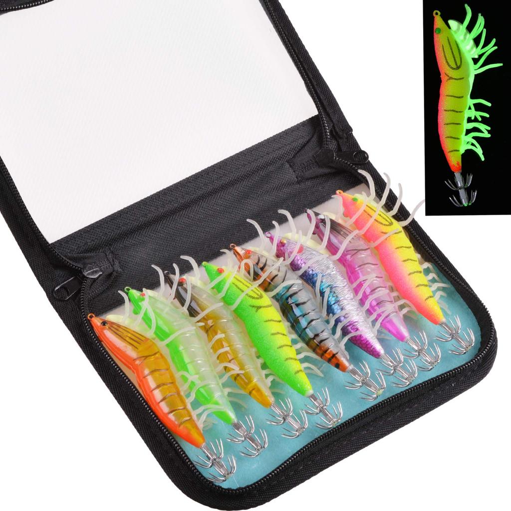 Lure Squid Fishing Highly Luminous Size Octopus Strong Wave Realistic Set Egi, Egi, 3.5, Egi, Motion, Flap-Flap Foot, 8-Color