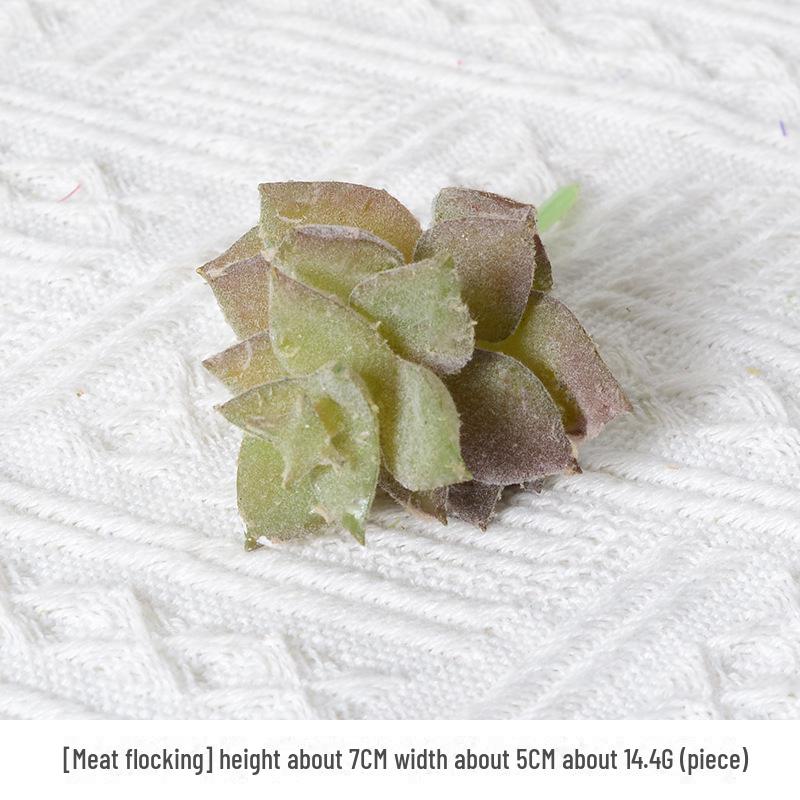 Mini Flocking Artificial Succulent Bonsai for DIY Wall Decor