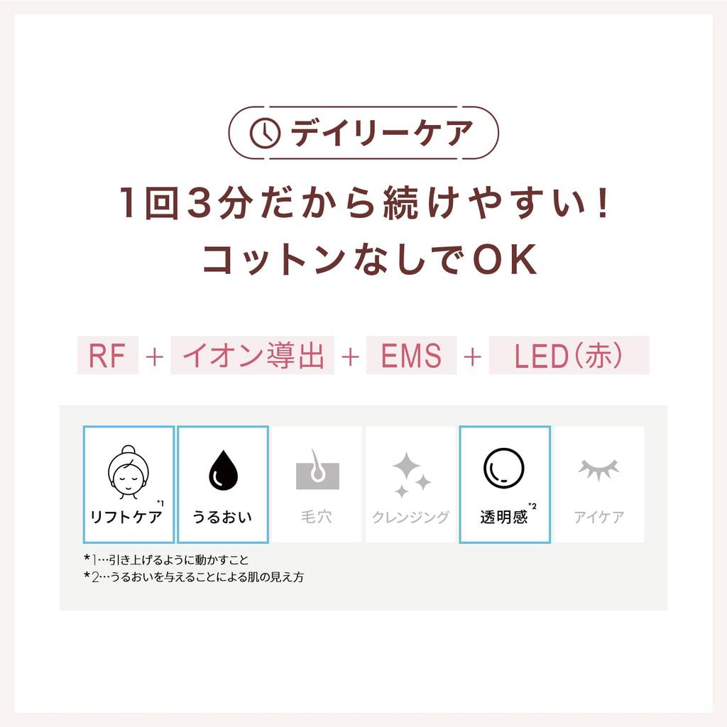 YA-MAN Facial Beauty Device Lift Up Photo Plus Shiny Neo Power Booster Pad Set (2 Types) RF EMS Pore Clean Hydrate YJFM18NAM Amazon.co.jp Exclusive