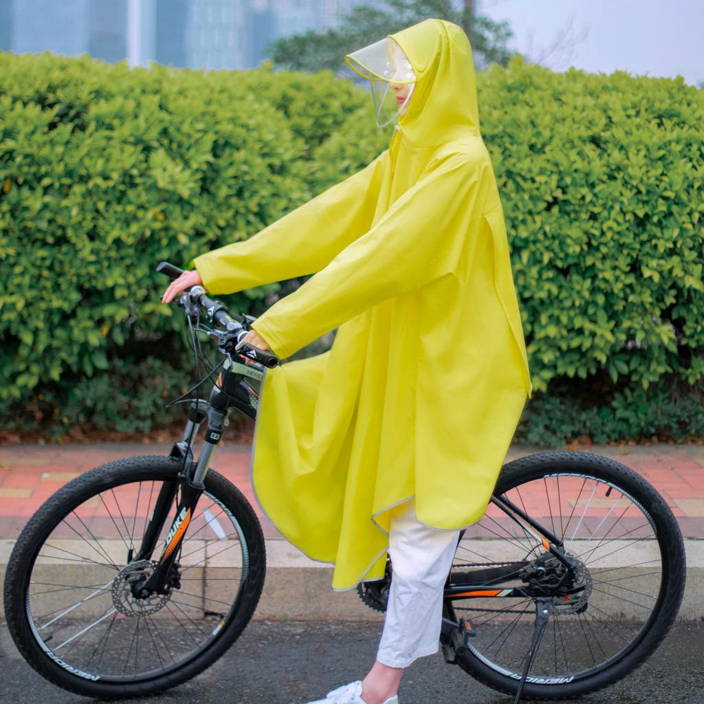 Mountain Biking and Cycling Raincoat for Adults, Men and Women, and High School Students, Full-Body Rain Poncho for Heavy Rain Protection