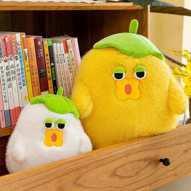 New Lotus Leaf Chicken Doll Plush Toy Girl Sleeps with Little Yellow Chicken Doll Night Market Street Stall Gift Doll