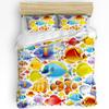 Animal Green Fish Duvet Cover Bed Bedding Set For Double Home Textile Quilt Cover Pillowcases Bedroom Bedding Set (No Sheet)