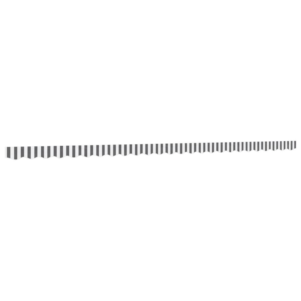 Awning Valance Anthracite and White Striped 6 m