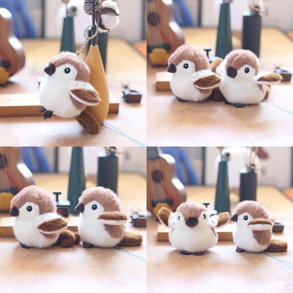 Delightful Miniature Bird Plush Toy Keychain Perfect For Bags And Soft Decor