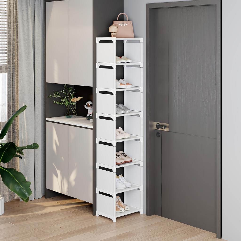 high quality4/6/8-Tier Entryway Shoe Rack and Storage Cabinet, Easy Assembly, Modular Design, Black and White Options, Space-Saving, Suitable for
