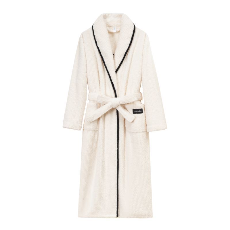 Nightgown Women'S Autumn And Winter Coral Fleece Men'S Bathrobe Couple Pajama Set Extended Yukata Thickened Winter