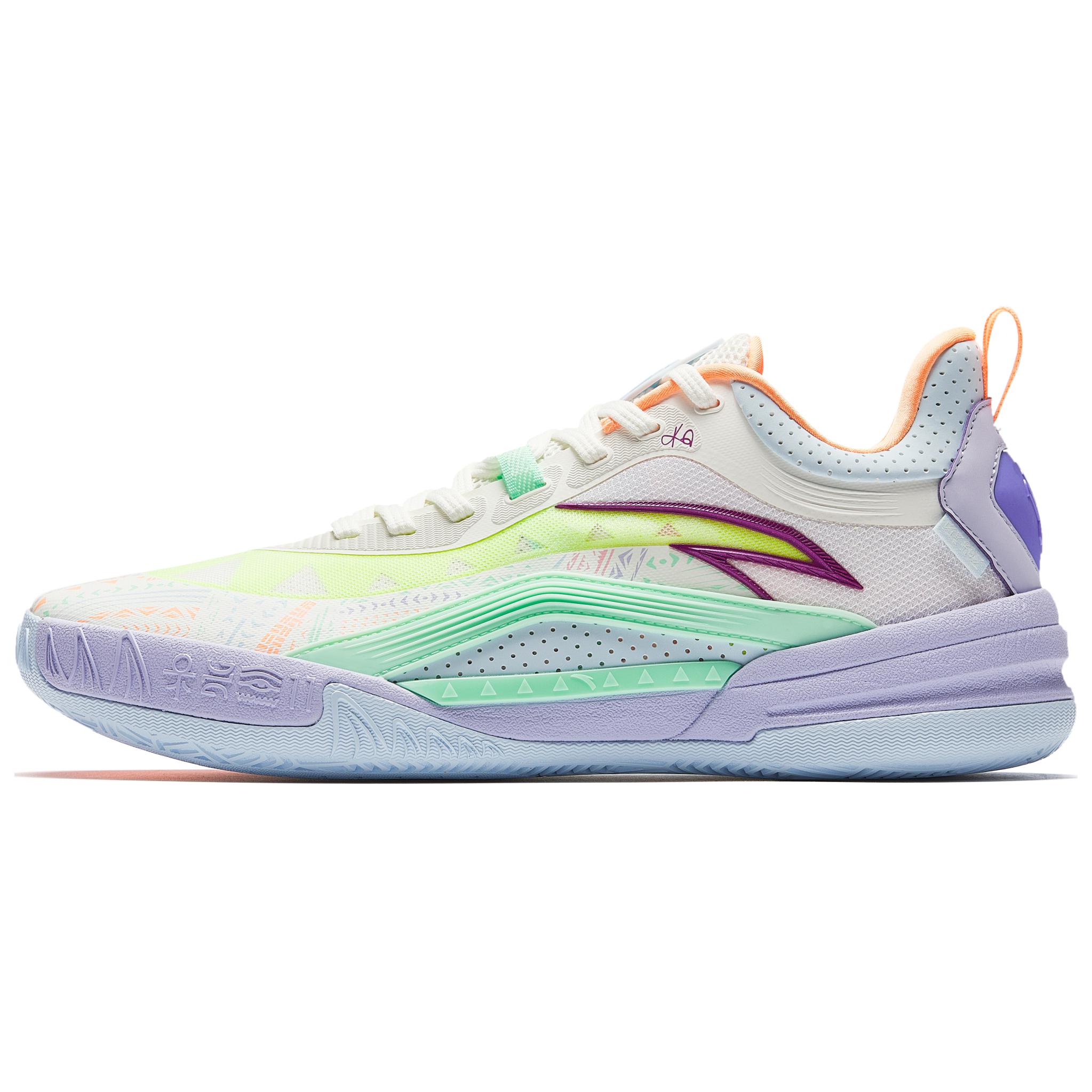 Anta Basketball Kai 1 Team Ribbon Men White Green Purple 112521603-2 44.5