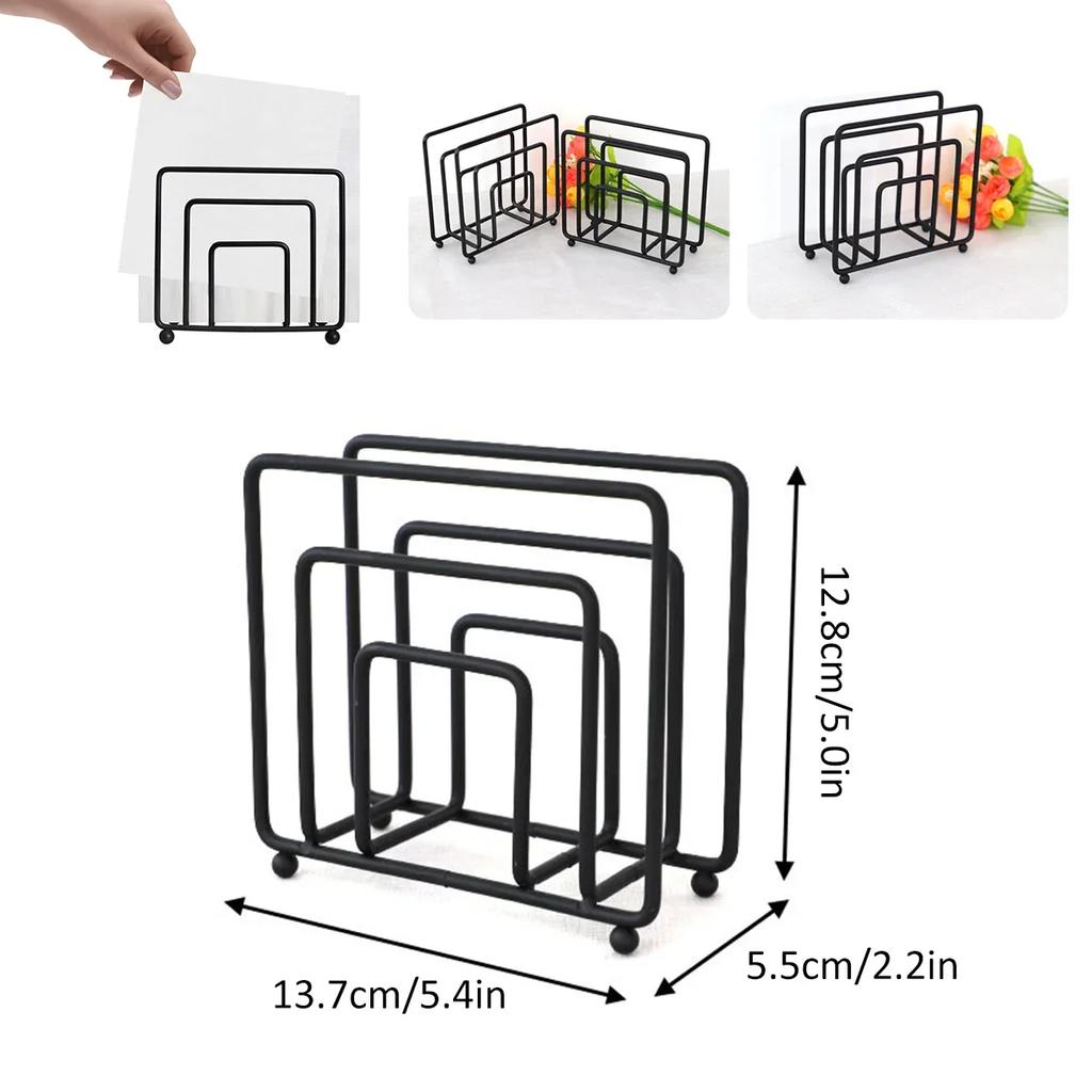 Tischserviettenhalter Freistehender Serviettenhalter Spender Wiederverwendbar Minimalistischer Papierserviettenhalter Serviettenhalter aus Eisen Neu