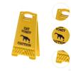 1 Inch Alloy Caution Sign Model for Dollhouse Accessories