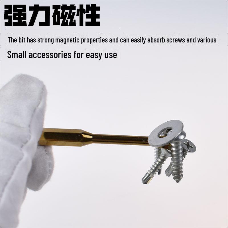Tournevis à chocs antidérapant avec tête cruciforme magnétique puissante et perceuse à main à air dentée