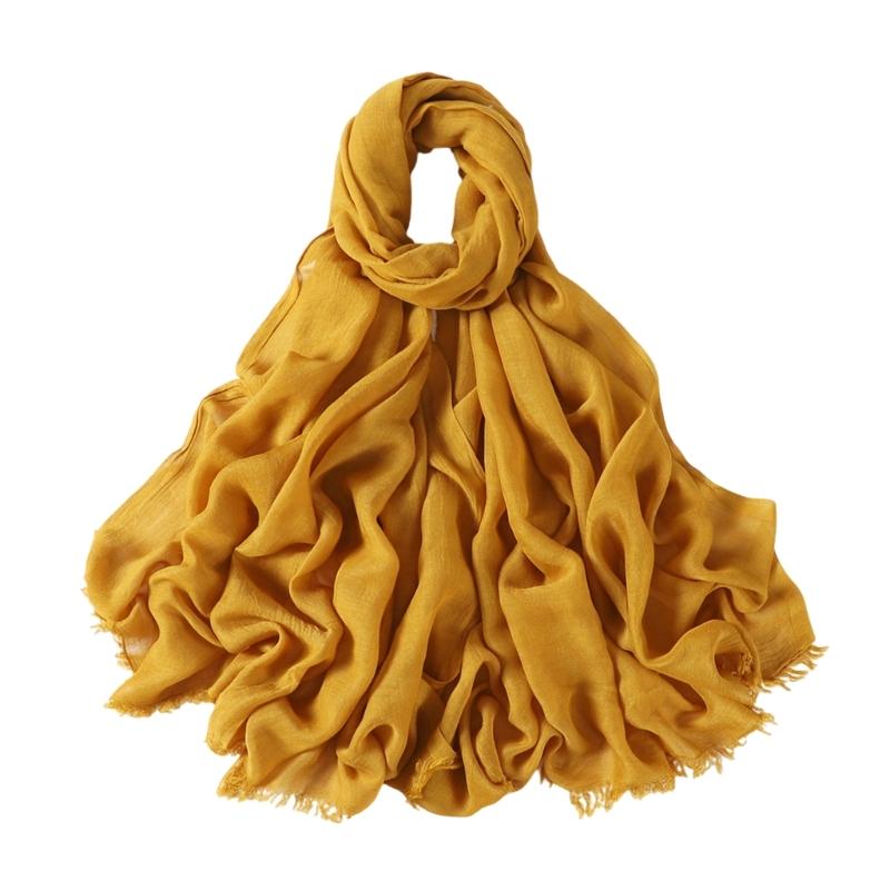 Breathable Scarf Head Cover Neck Scarves For Women Girl Outdoor Activity Travel Essensial Soft Shawl Wrap for Daily Wear жёлтый
