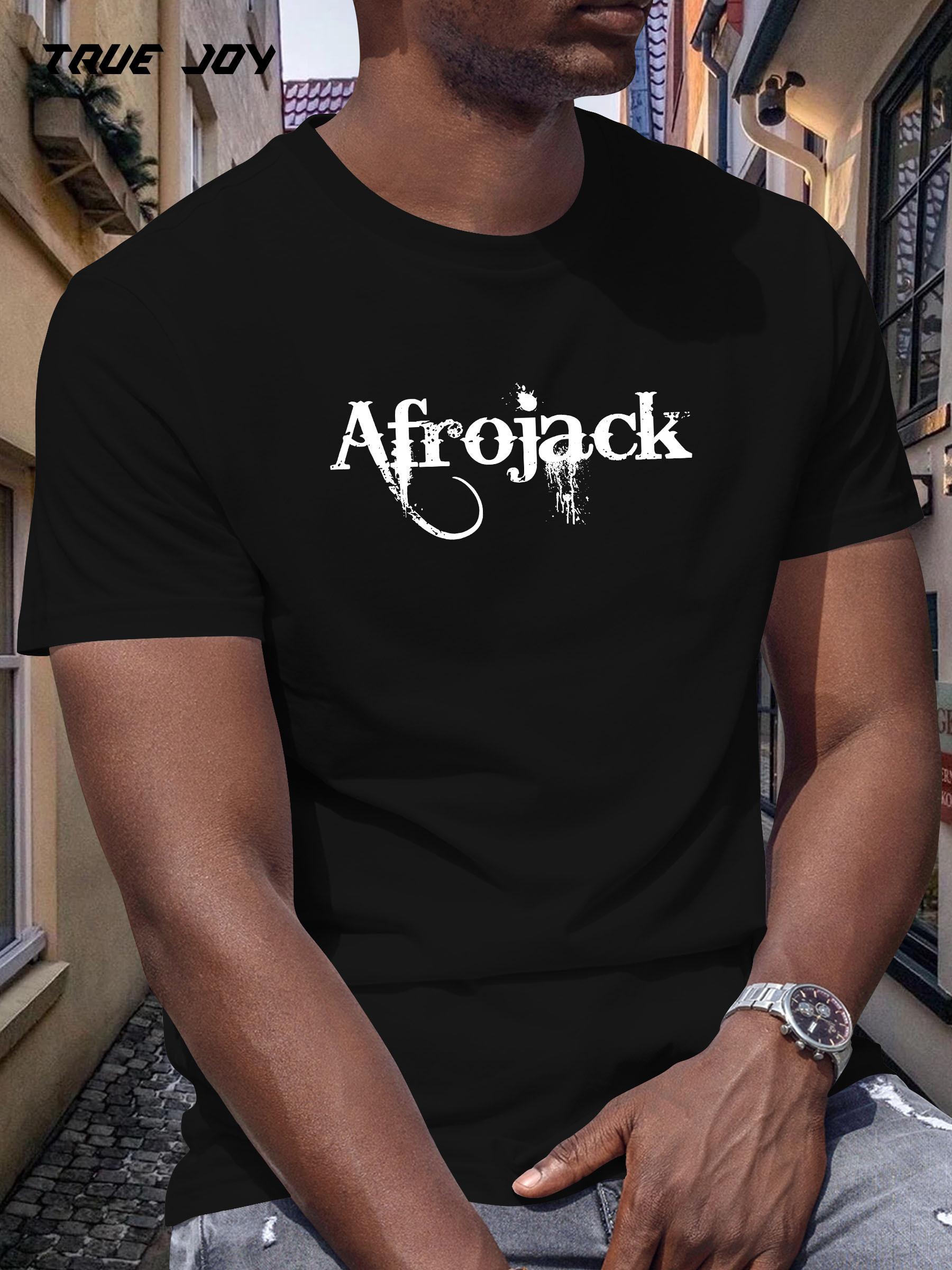 

Afrojack Graphic Print Summer T-shirt - Light Grey Regular Fit Casual Short Sleeve Tee L