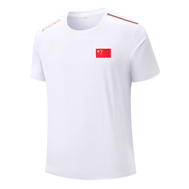 China Flag Quick-Dry Sports Set: Breathable Unisex Summer Top & Shorts