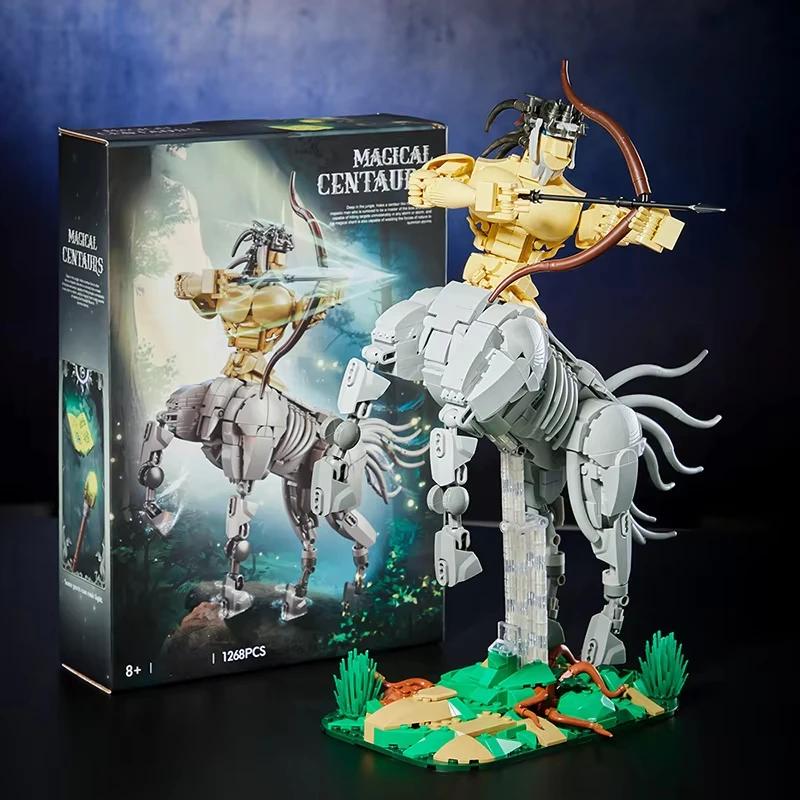 1456PCS Magic Centaur Building Blocks Creativity Centaur Archer Model Bricks Desktop Decoration Diy Toys For Kids Holiday Gifts