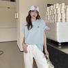Ice Porcelain Women's Cotton White Short Sleeve Round Neck Print T-shirt, Plus Size Casual Top 2025.