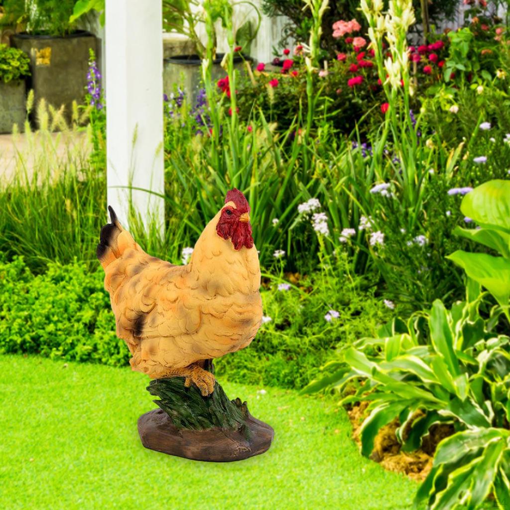 Garden Statue, Chick Sculpture Adorable Animal Figurine Crafts for Courtyard Fairy Landscape