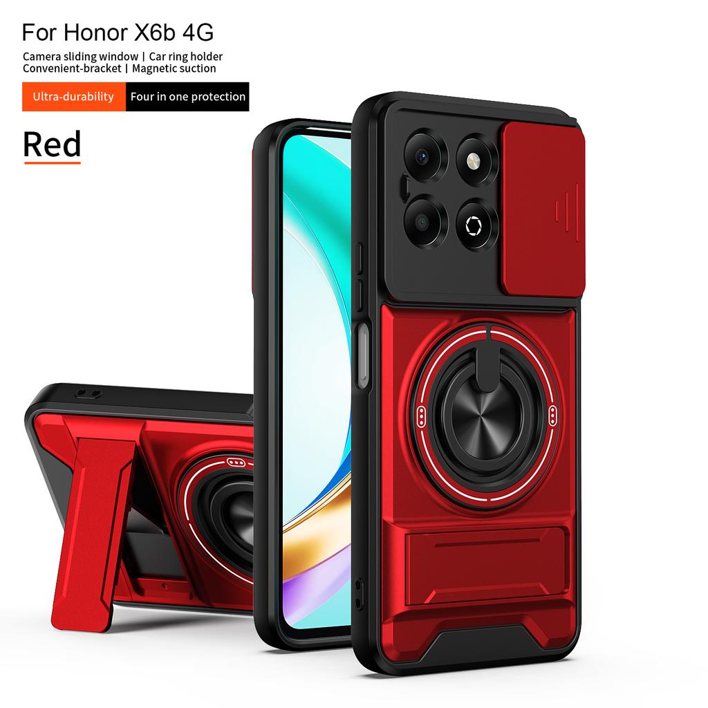 For Honor X6b Case Honor X6b Plus Cover Honor X6c Phone Case Magnetic Holder Military Armor Camera Protection Cover
