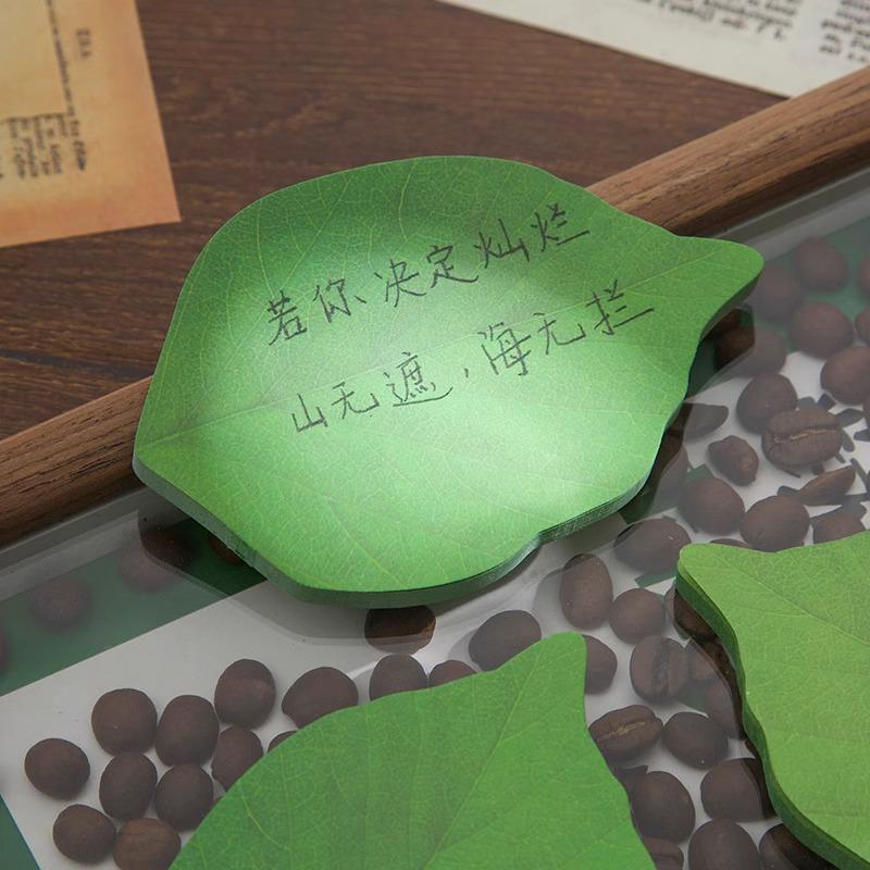Creative Leaf Sticky Note Pads - Cute Memo Stickers, DIY Message Book Labels
