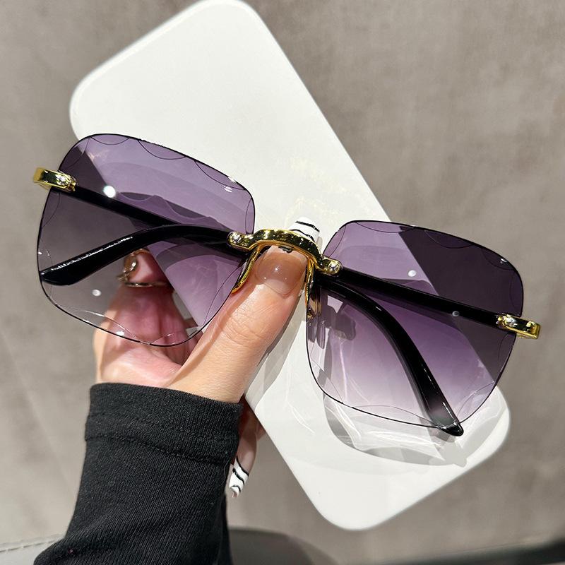 Comfortable Mirror Square Sunglasses Women Men Black Trendy Big Frame Designer Brand Eyewear Female Male