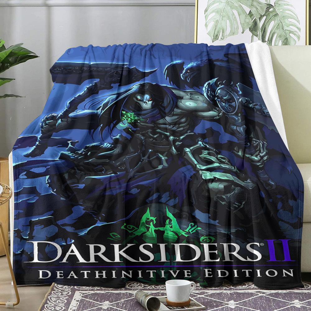 D-Darksiders Throw Soft Flannel Throw Summer AC Blanket Lightweight Cool Nap Blanket for Sofa Bed Couch Travel